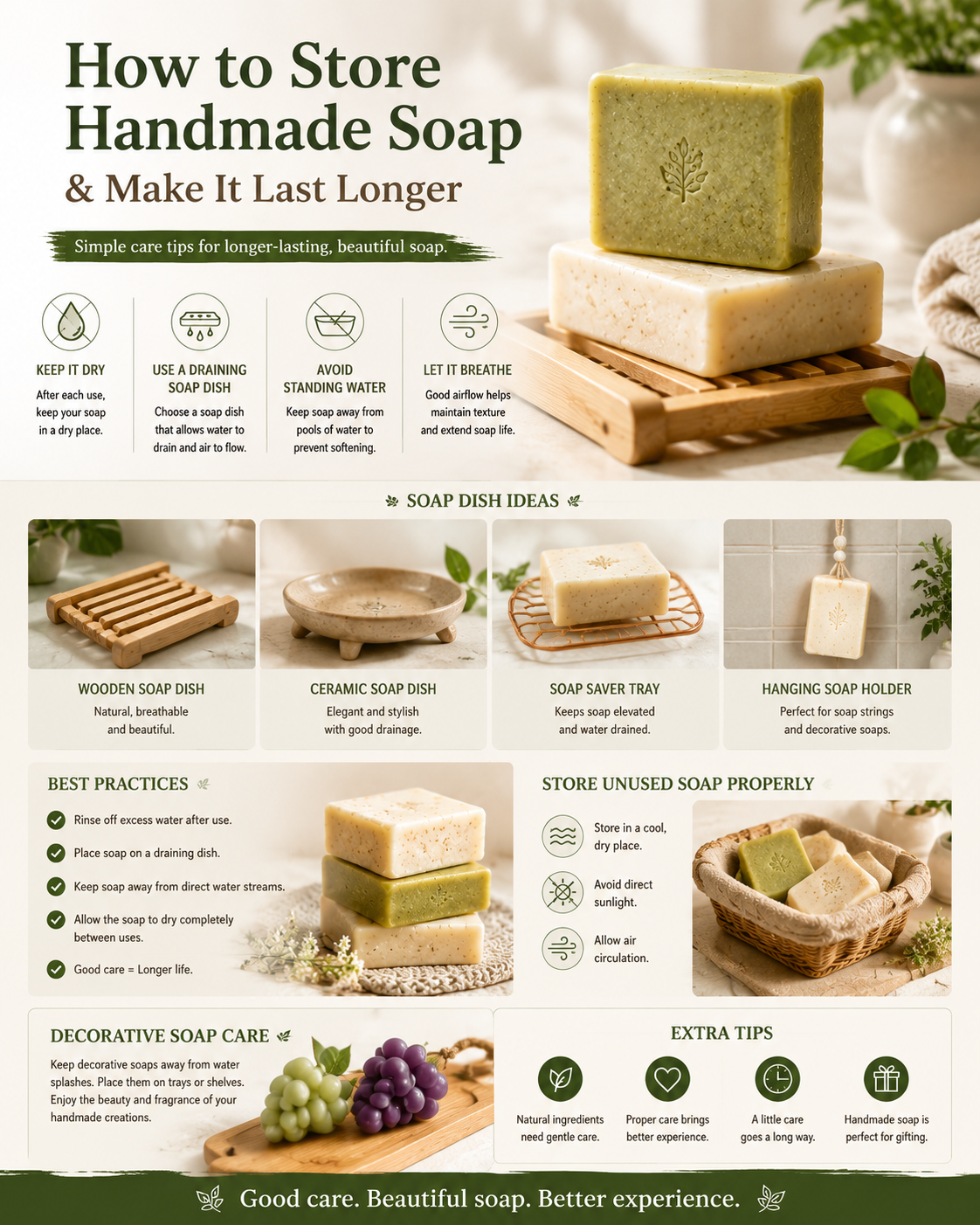 How to Store Handmade Soap and Make It Last Longer: A Complete Care Guide