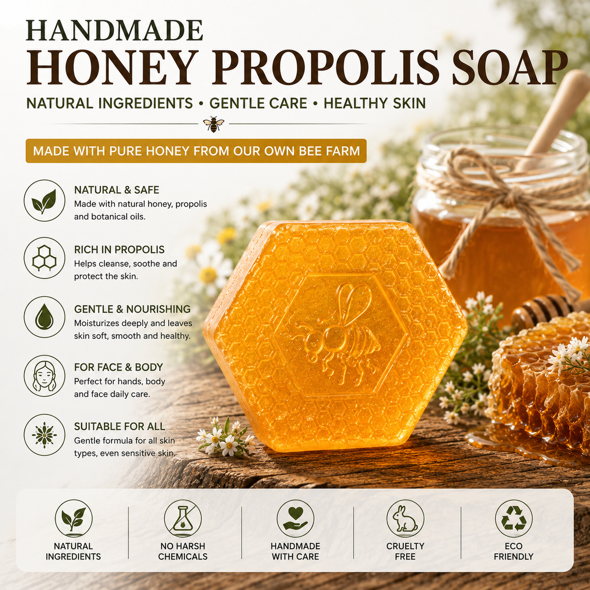 Honey Propolis Soap: The Beauty of Natural Bee Ingredients