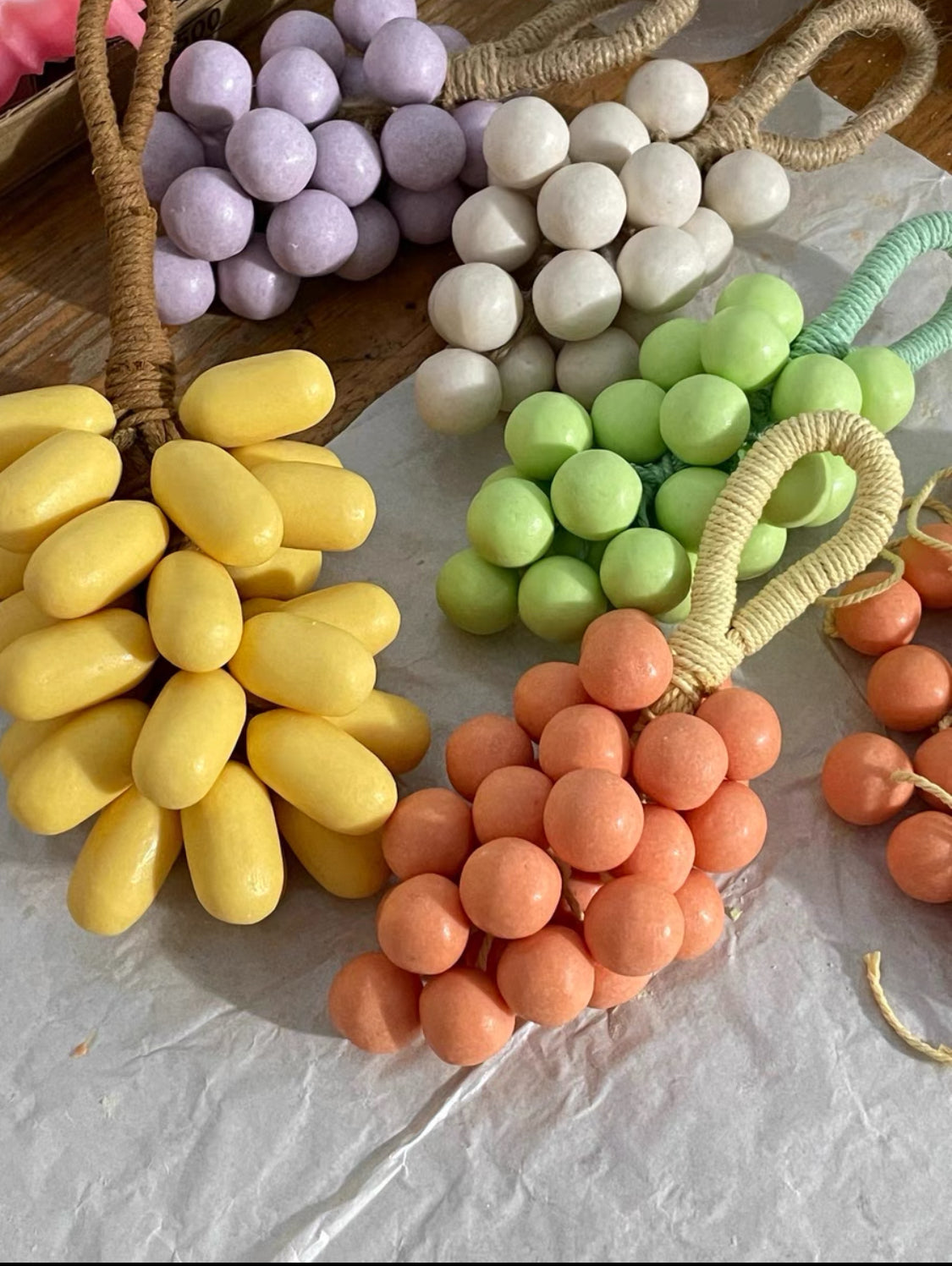 Artisanal Hand-Kneaded Grape Cold Process Soap - Individually Crafted Grape Clusters, Salon-Grade Skin Care, Premium Wedding & Holiday Gifts