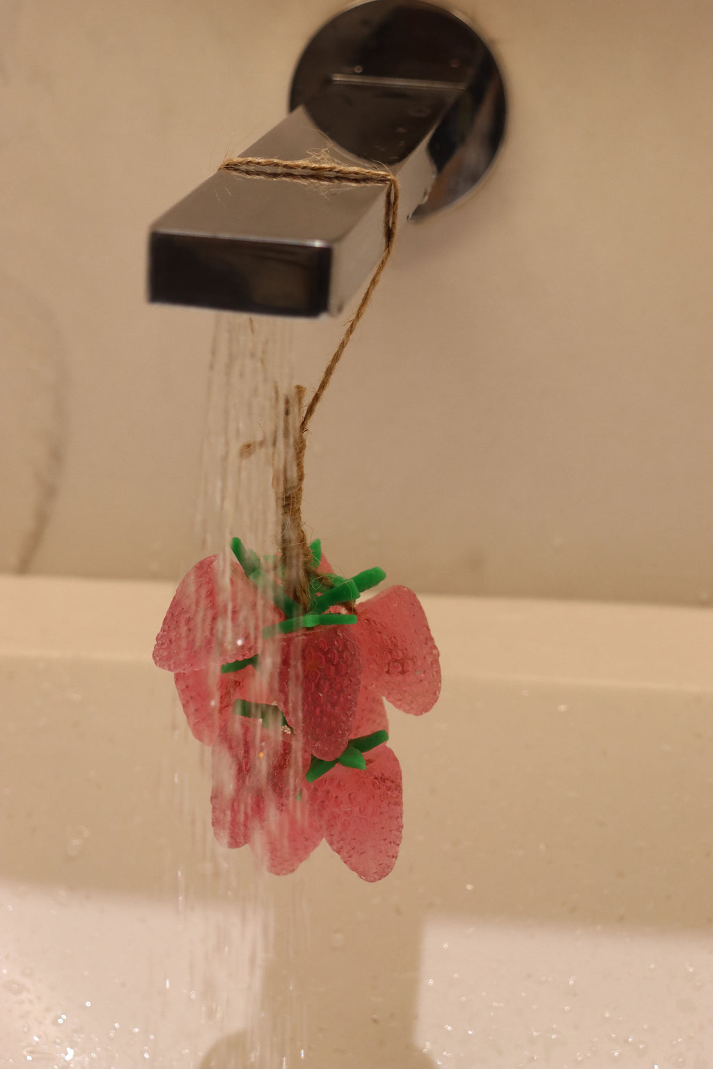 Handmade Strawberry Soap String (12 Strawberries) | Sweet Berry Gift