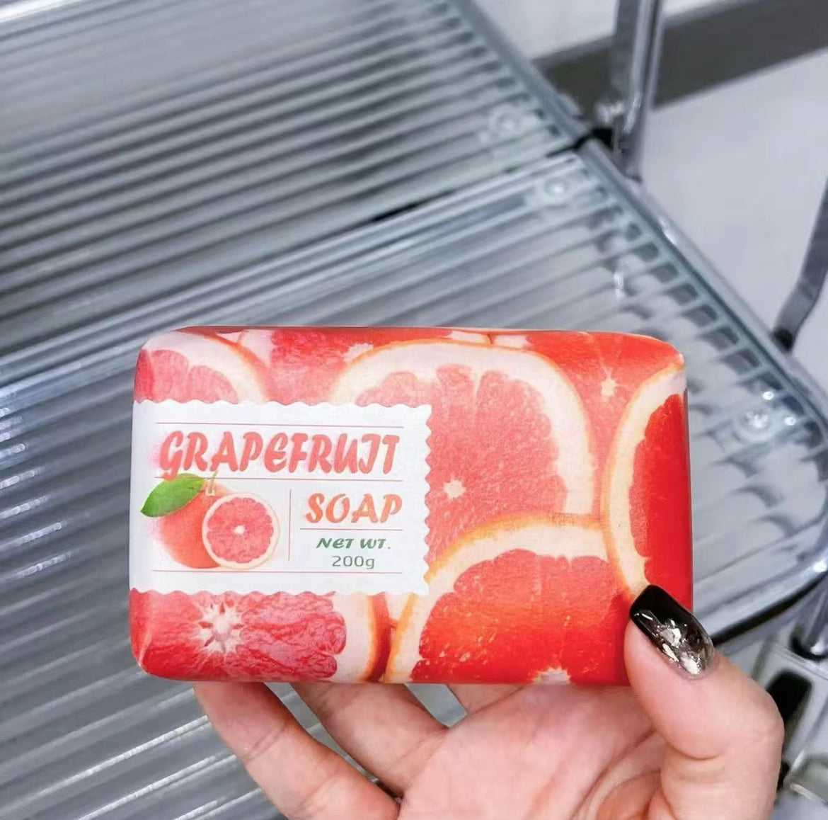 Fruit Fragrance Soap Bar | Long-Lasting Scent Handmade Bath & Face Soap | Peach, Grape, Coconut, Strawberry, Lemon & More