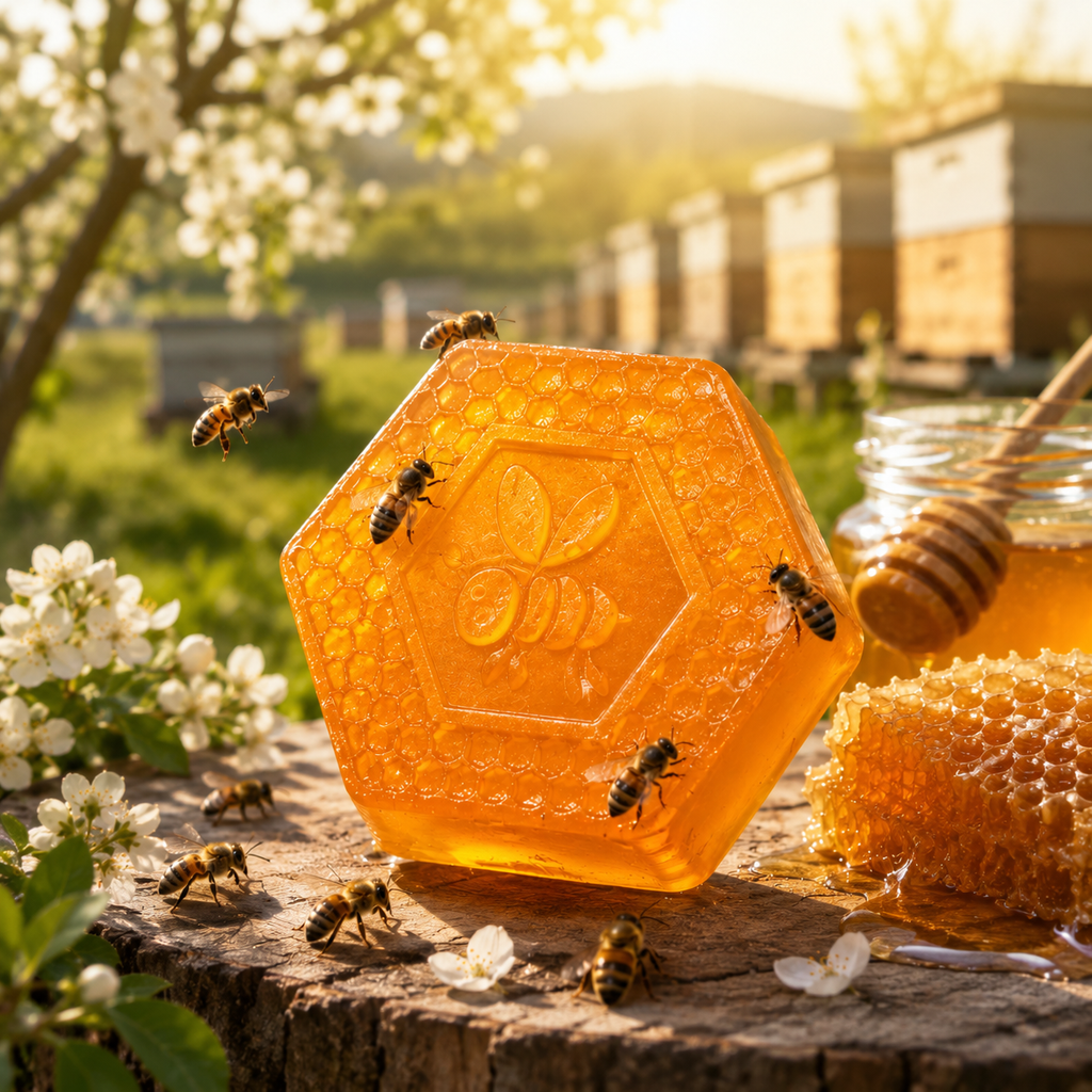 Handmade Honey Propolis Essential Oil Soap | Gentle Moisturizing Face & Body Bar
