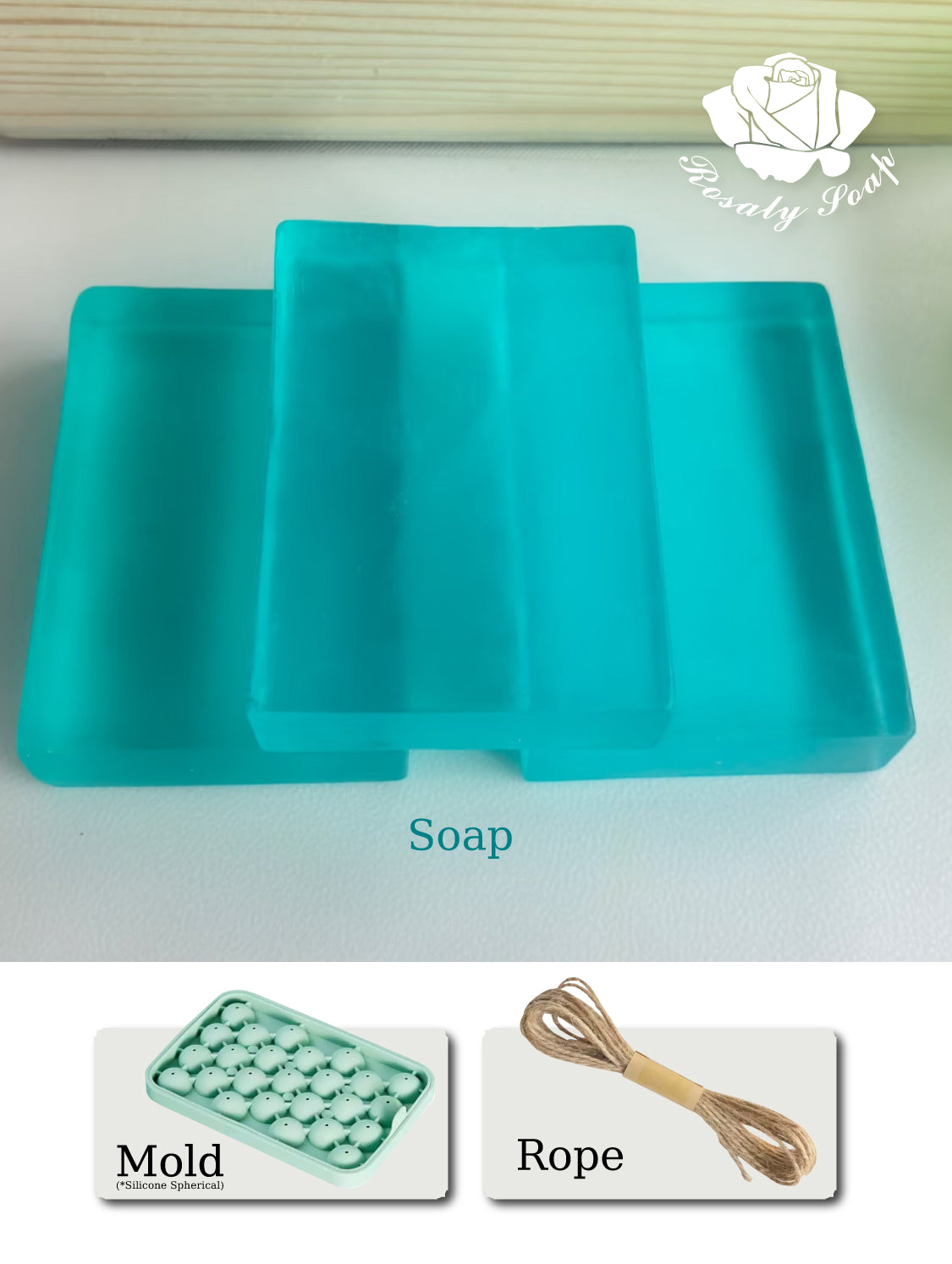 DIY Crystal Clear Grape Soap Making Kit | 4 Floral Scented Soap Bases + Grape Cluster Mold & Hemp Cord | Create Your Own Handmade Soap Gifts