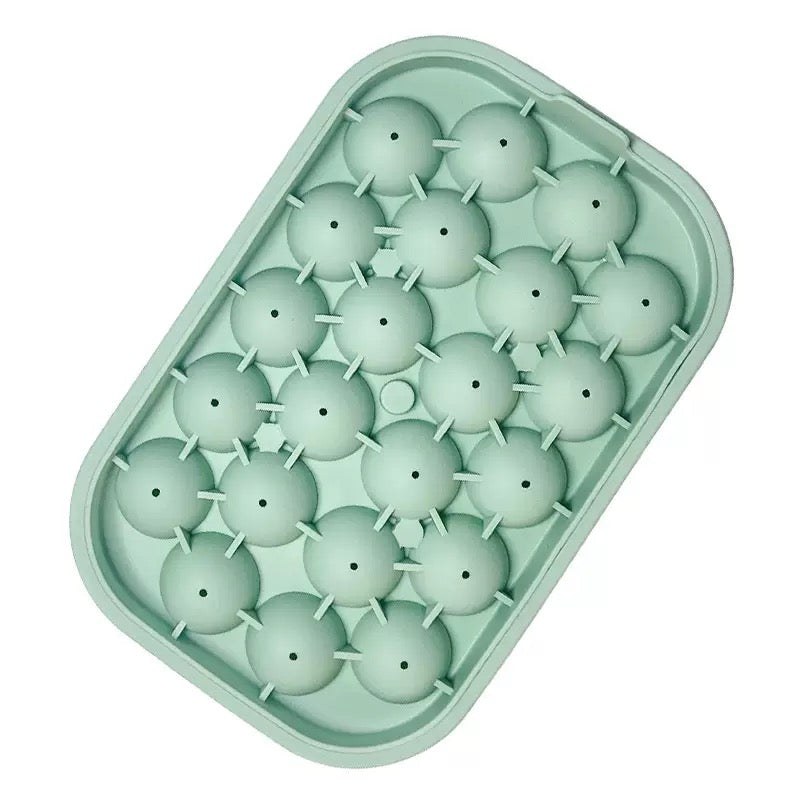 Silicone Ice Molds Fun Shapes  Small Round Ice Cube Tray, Makes 22 Sphere Shape Ice Balls for Chilling Whiskey Cocktails、Candle、Soap