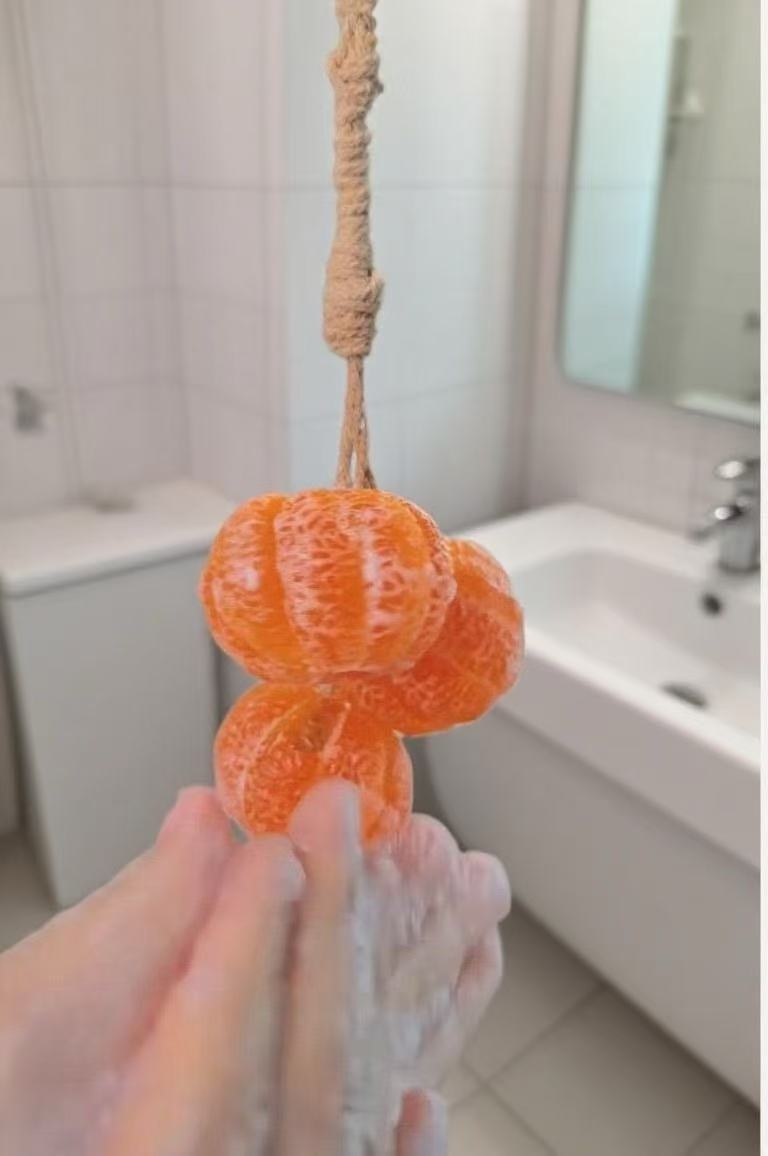 Handmade Orange-Shaped Soap with Essential Oil | Natural Decor & Gift | Face & Body Wash