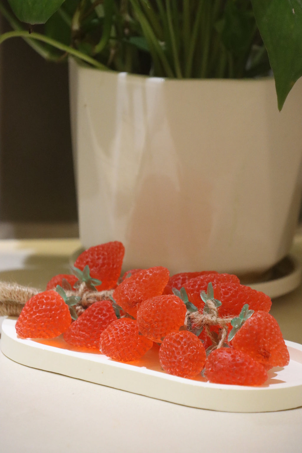 Handmade Grape Bunch Strawberry Shaped Soap - Creative Gift, Handmade Natural Glycerin Soap with Fragrance