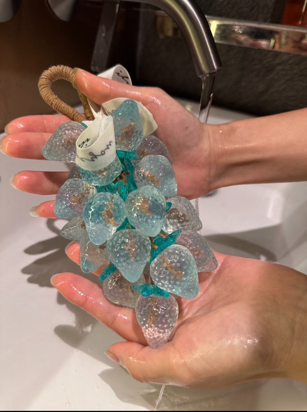 Handmade Grape Bunch Strawberry Shaped Soap - Creative Gift, Handmade Natural Glycerin Soap with Fragrance