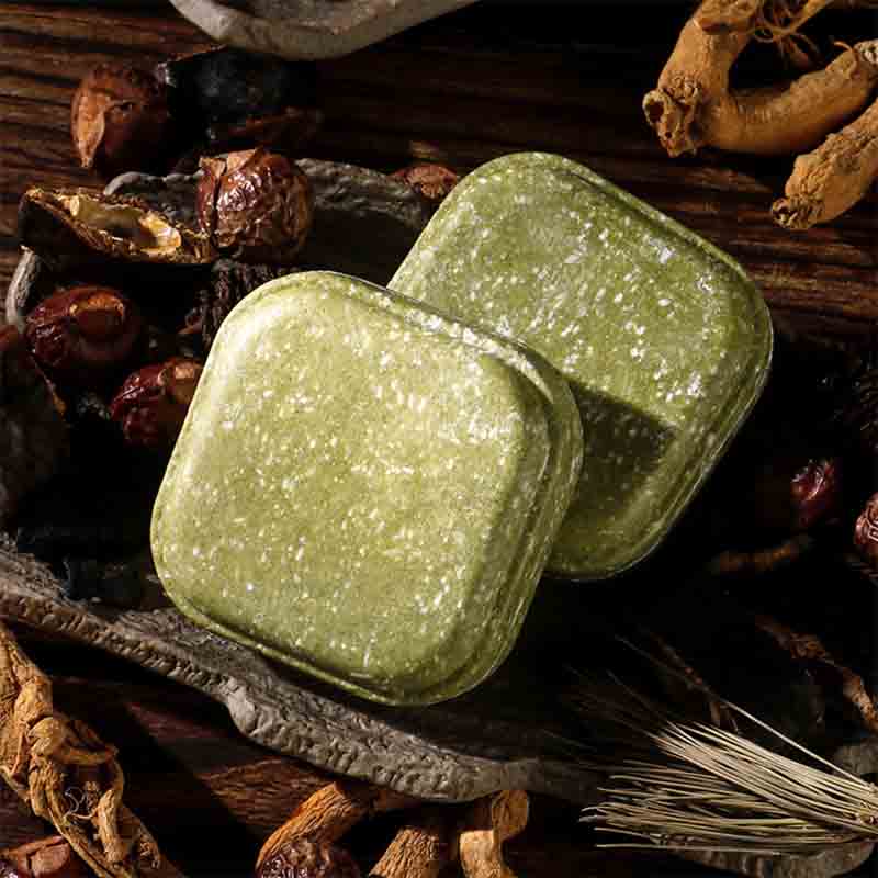 Pine Needle & Mint Herbal Shampoo Bar for Hair Growth & Oil Control (3.5 oz / 100g)