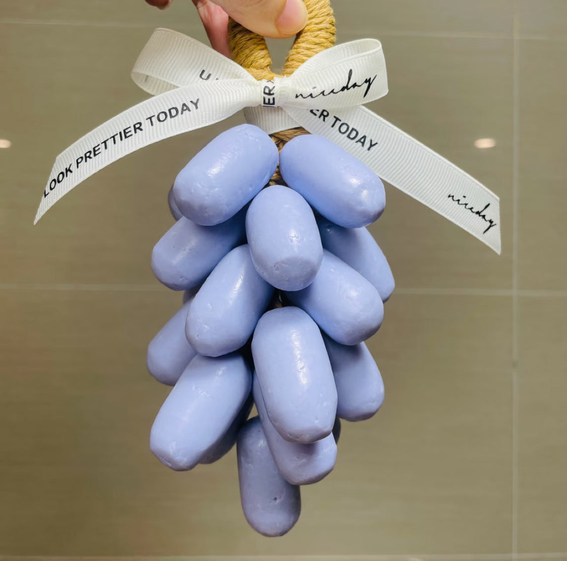 Artisanal Hand-Kneaded Grape Cold Process Soap - Individually Crafted Grape Clusters, Salon-Grade Skin Care, Premium Wedding & Holiday Gifts