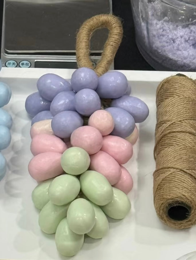 Artisanal Hand-Kneaded Grape Cold Process Soap - Individually Crafted Grape Clusters, Salon-Grade Skin Care, Premium Wedding & Holiday Gifts