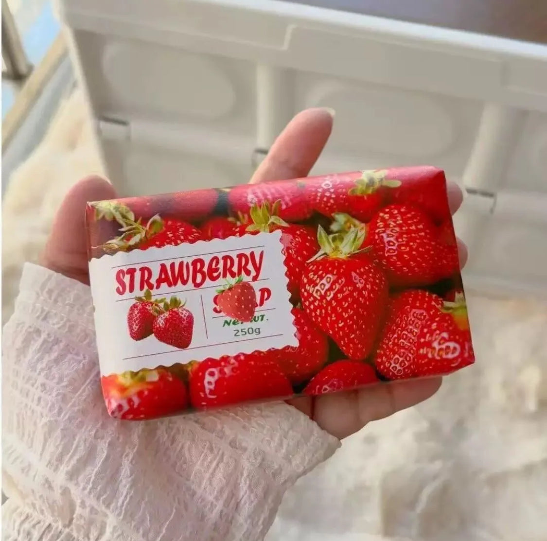 Fruit Fragrance Soap Bar | Long-Lasting Scent Handmade Bath & Face Soap | Peach, Grape, Coconut, Strawberry, Lemon & More