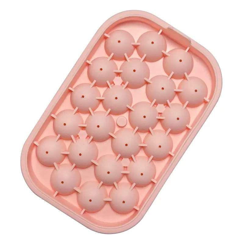 Silicone Ice Molds Fun Shapes  Small Round Ice Cube Tray, Makes 22 Sphere Shape Ice Balls for Chilling Whiskey Cocktails、Candle、Soap