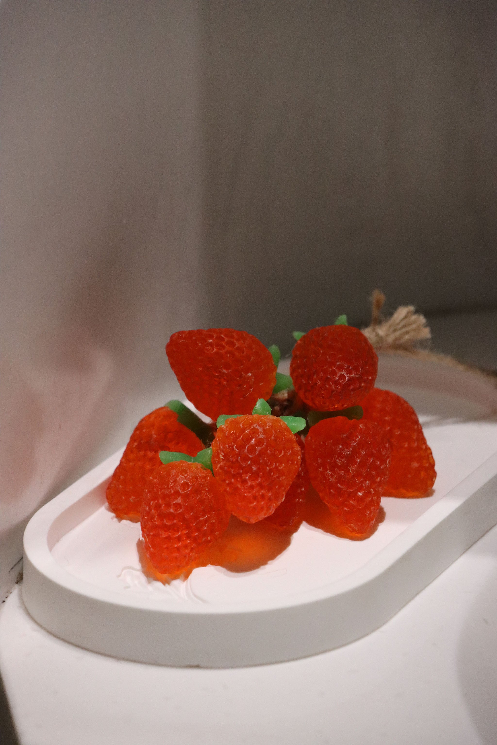 Handmade Strawberry Soap String (12 Strawberries) | Sweet Berry Gift