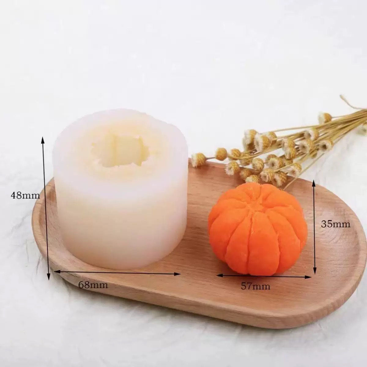 Cavity Tangerine Slice Silicone Candy Molds Fruit Mandarin Orange Segments Chocolate Baking Molds Gum Paste Icing Molds for Cake Decoration Cupcake Topper Sugar Craft Soap Candle Set of 2