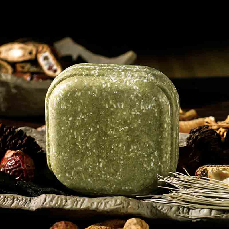 Pine Needle & Mint Herbal Shampoo Bar for Hair Growth & Oil Control (3.5 oz / 100g)