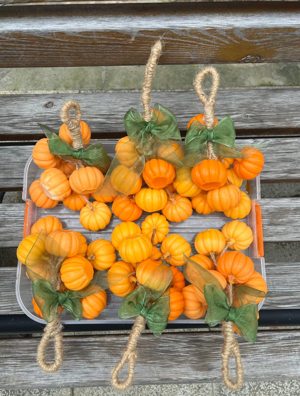 Handmade Pumpkin Soap Strand - 10 PCs Set | Natural Essential Oil Soap Collection | Festive Bathing Gift