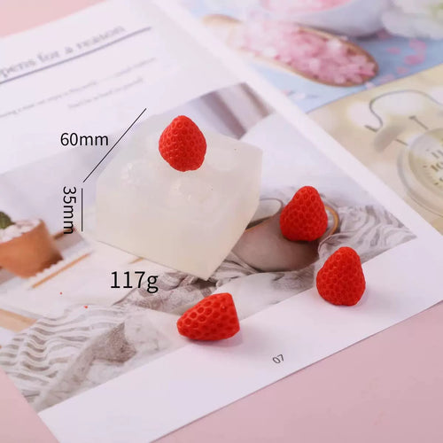 3D Strawberry Silicone Mold,Food Grade Safety Silicon Materials for Baking Mousse Dessert |Candle|Soap