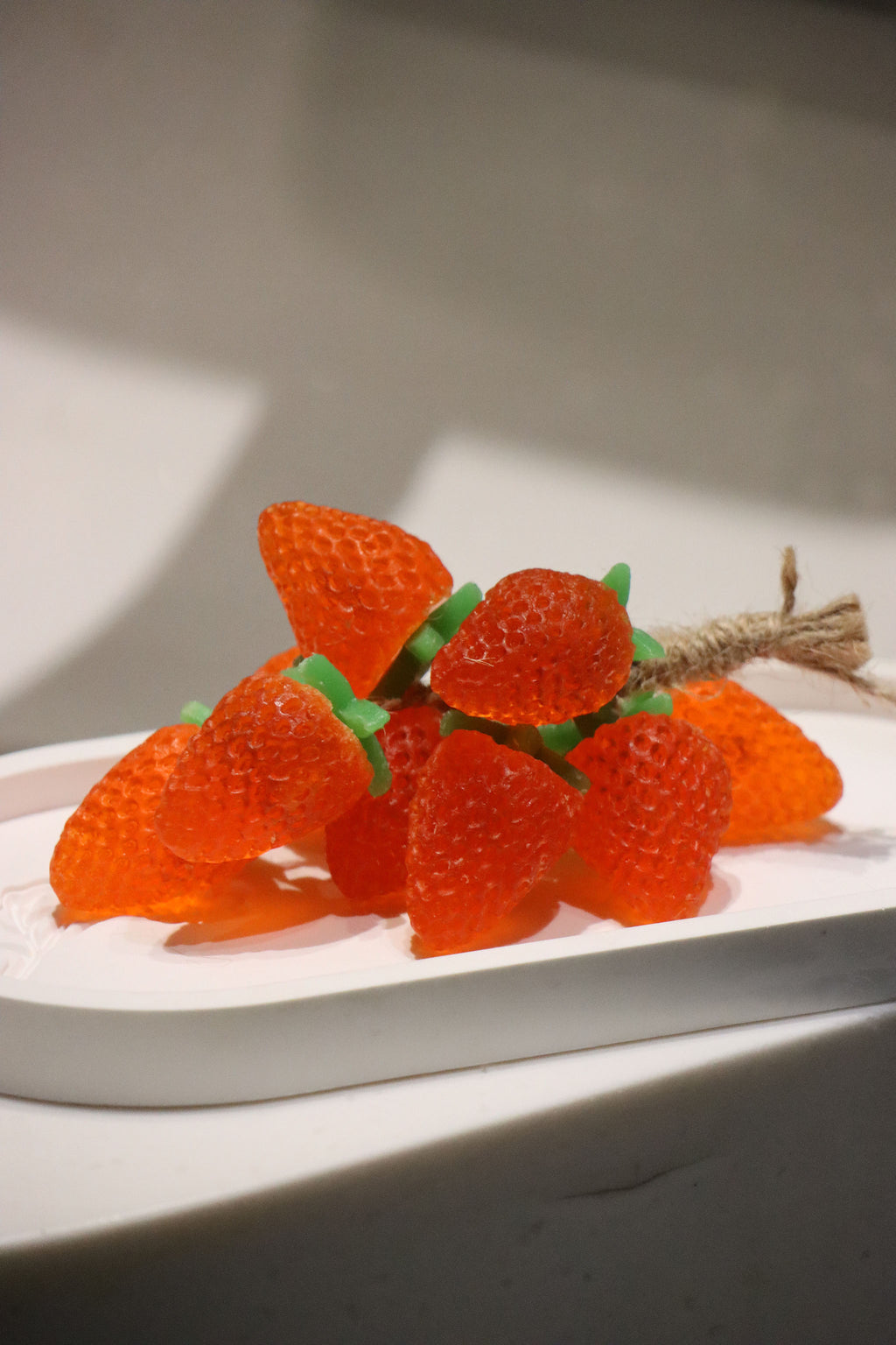 Handmade Strawberry Soap String (12 Strawberries) | Sweet Berry Gift