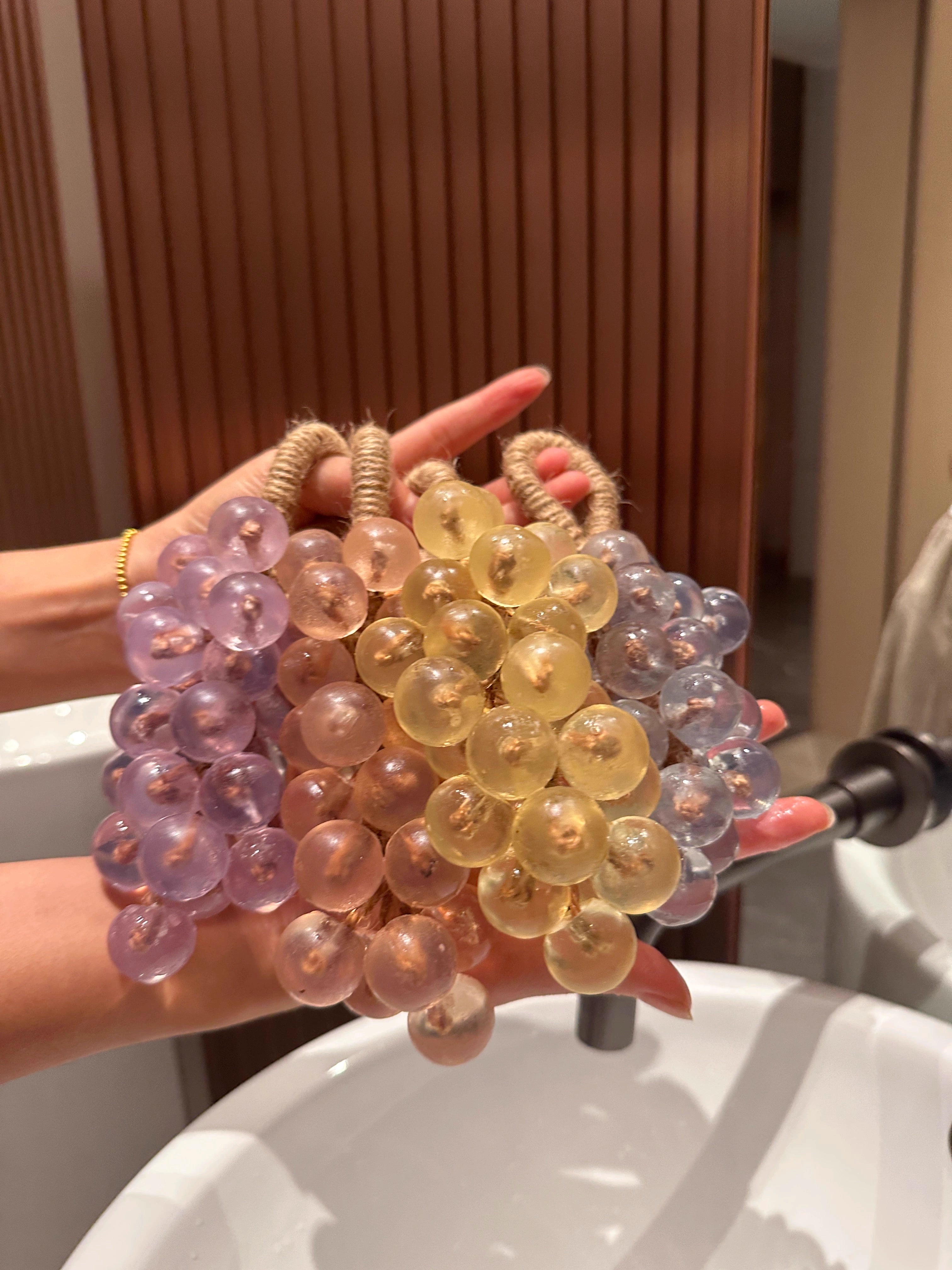 Hanging Grape Cluster Soap|Home Aromatherapy+Handwashing|Natural Essential Oil Handcrafted