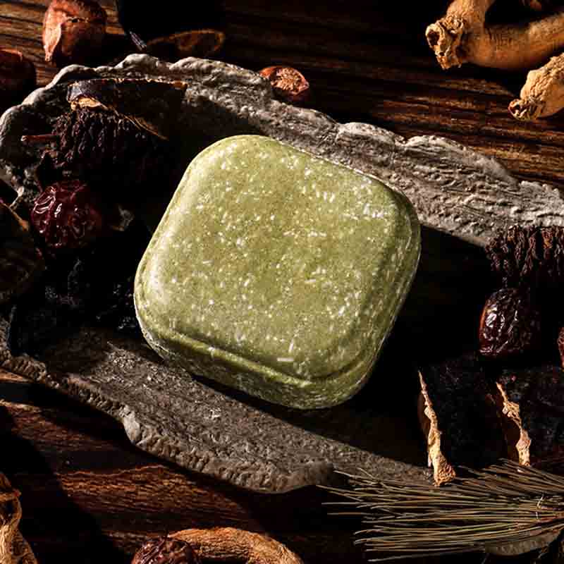 Pine Needle & Mint Herbal Shampoo Bar for Hair Growth & Oil Control (3.5 oz / 100g)