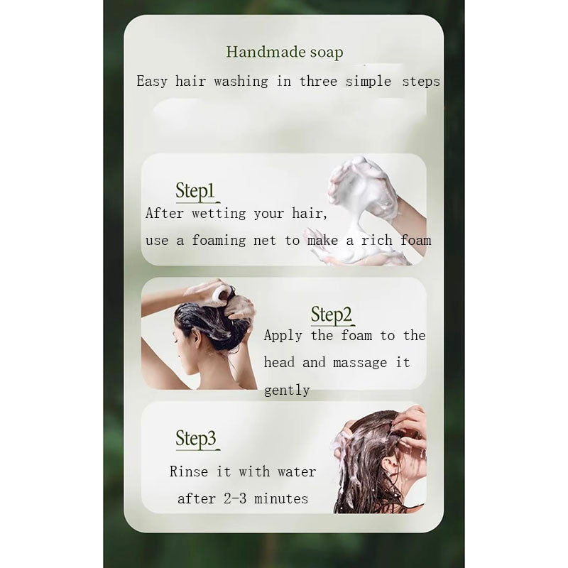 Biotal (Cacumen Platycladi) Usma (Isatis) Fo-Ti (Polygonum Multiflorum) Herbal Shampoo Bar - 13 Botanical Extracts Natural Shampoo Bar | Strengthens Roots, Controls Oil, Volumizes & Scalp Care | Silicone-Free, No Chemical Additives