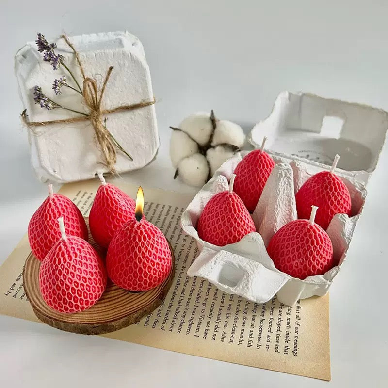 3D Strawberry Silicone Mold,Food Grade Safety Silicon Materials for Baking Mousse Dessert |Candle|Soap
