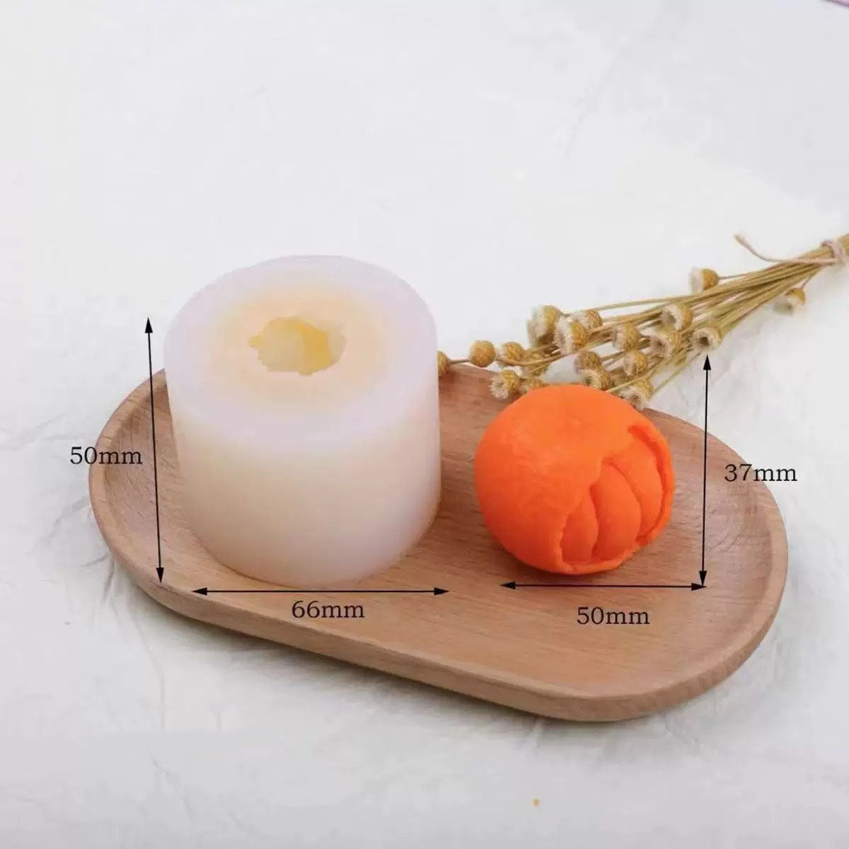 Cavity Tangerine Slice Silicone Candy Molds Fruit Mandarin Orange Segments Chocolate Baking Molds Gum Paste Icing Molds for Cake Decoration Cupcake Topper Sugar Craft Soap Candle Set of 2