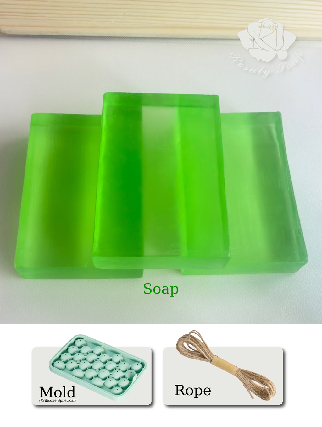 DIY Crystal Clear Grape Soap Making Kit | 4 Floral Scented Soap Bases + Grape Cluster Mold & Hemp Cord | Create Your Own Handmade Soap Gifts