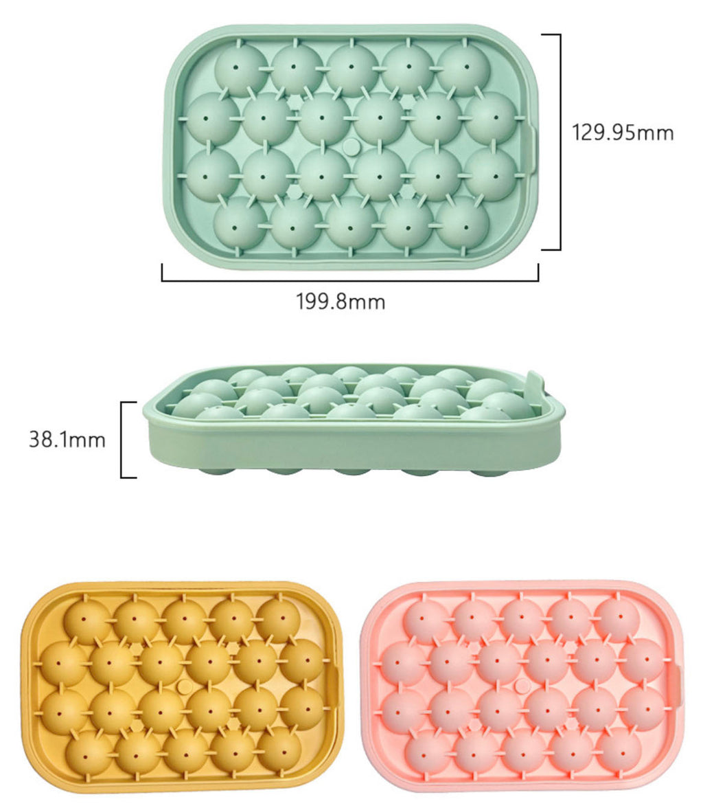 Silicone Ice Molds Fun Shapes  Small Round Ice Cube Tray, Makes 22 Sphere Shape Ice Balls for Chilling Whiskey Cocktails、Candle、Soap