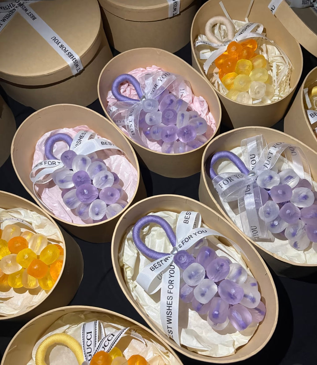Handmade Carved Grape Bunch Soap – 20-Piece Essential Oil Soap