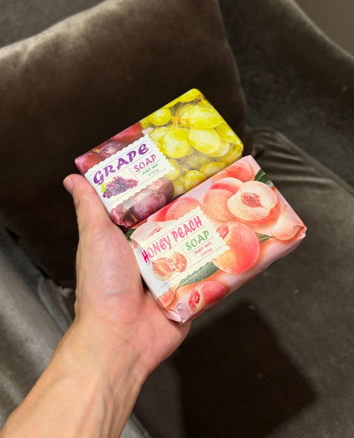 Fruit Fragrance Soap Bar | Long-Lasting Scent Handmade Bath & Face Soap | Peach, Grape, Coconut, Strawberry, Lemon & More