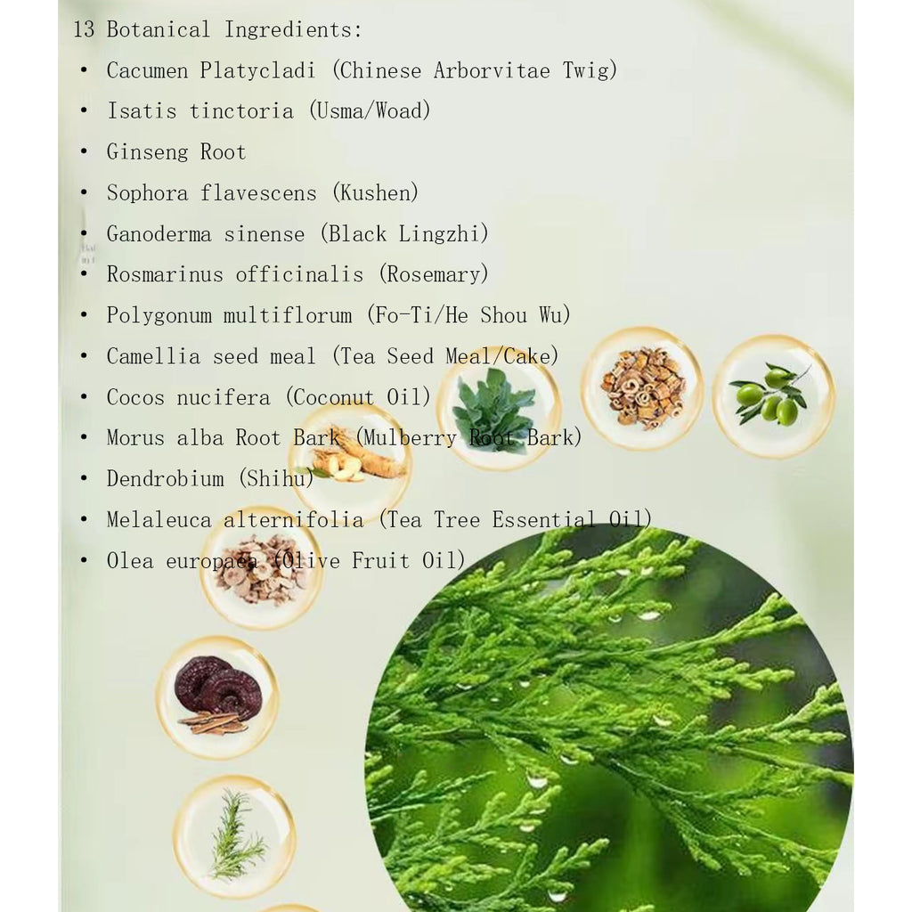 13-Botanical Herbal Shampoo Bar with Biotal, Usma & Fo-Ti | Anti-Hair Loss & Oil Control