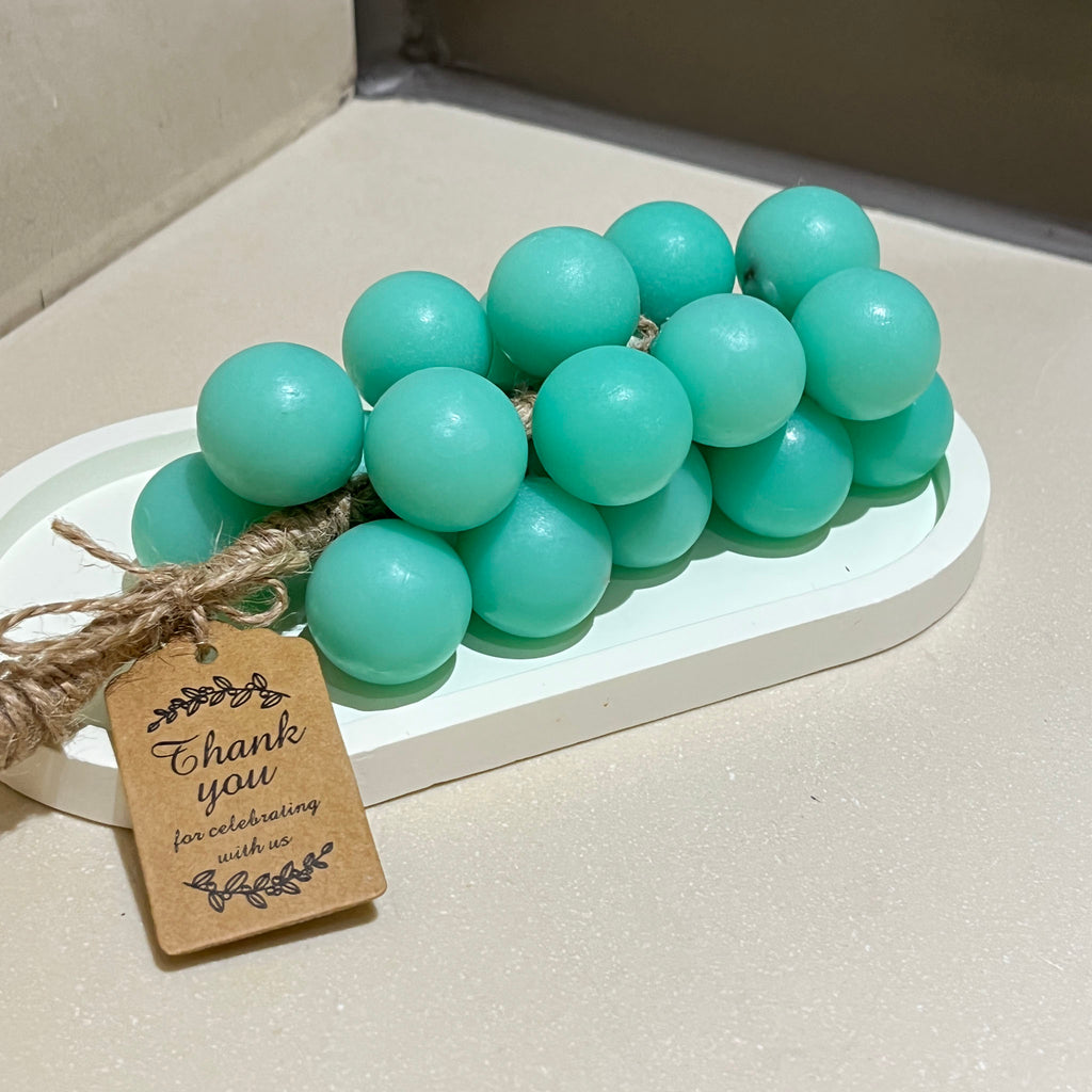 Natural Handmade Goat Milk Grape Soap String (20 Pieces) | Made with Goat Milk Extract, Coconut Oil, Olive Oil | Gentle Moisturizing Facial & Body Soap, Gift or Personal Use