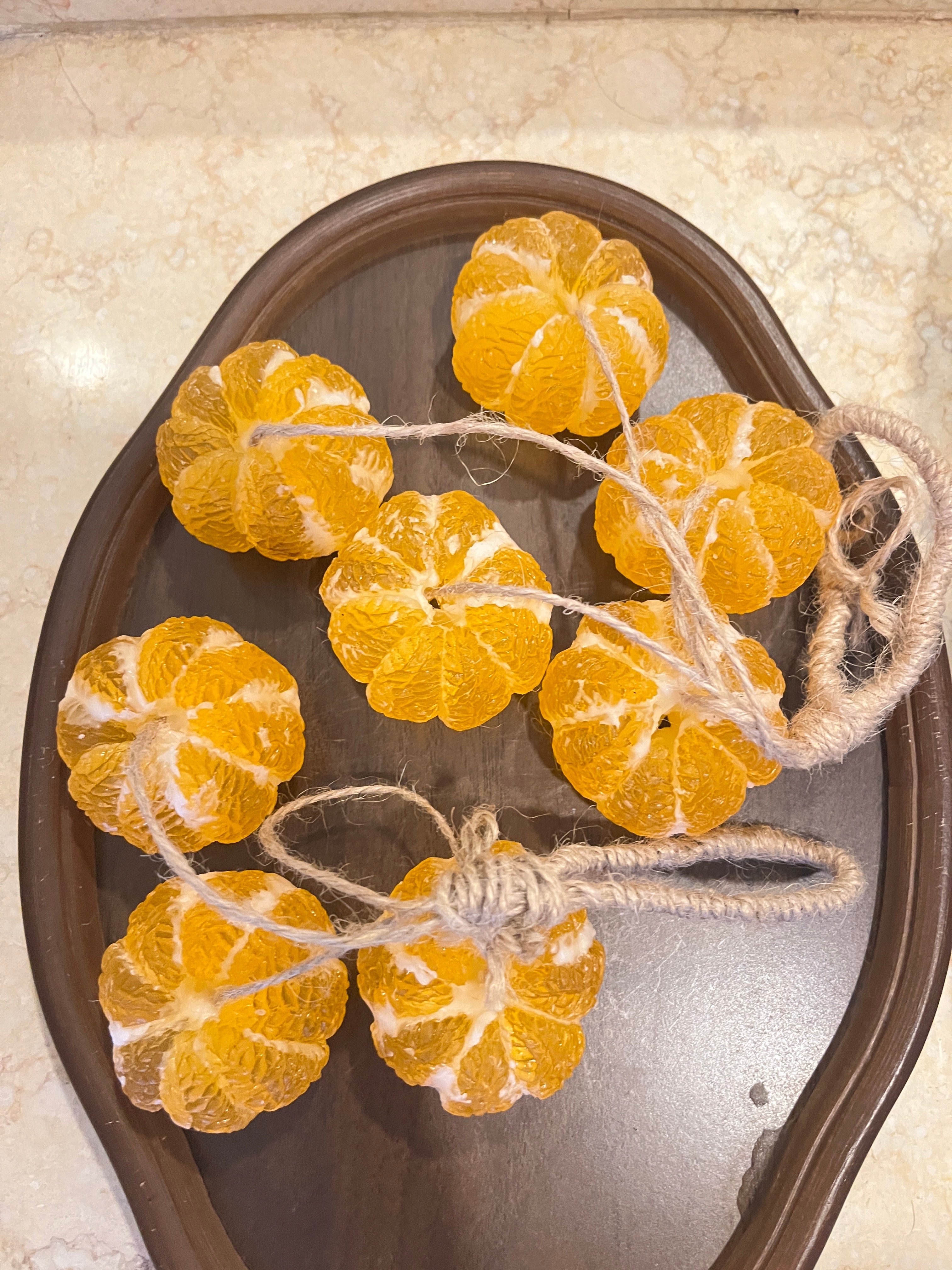 Cavity Tangerine Slice Silicone Candy Molds Fruit Mandarin Orange Segments Chocolate Baking Molds Gum Paste Icing Molds for Cake Decoration Cupcake Topper Sugar Craft Soap Candle Set of 2