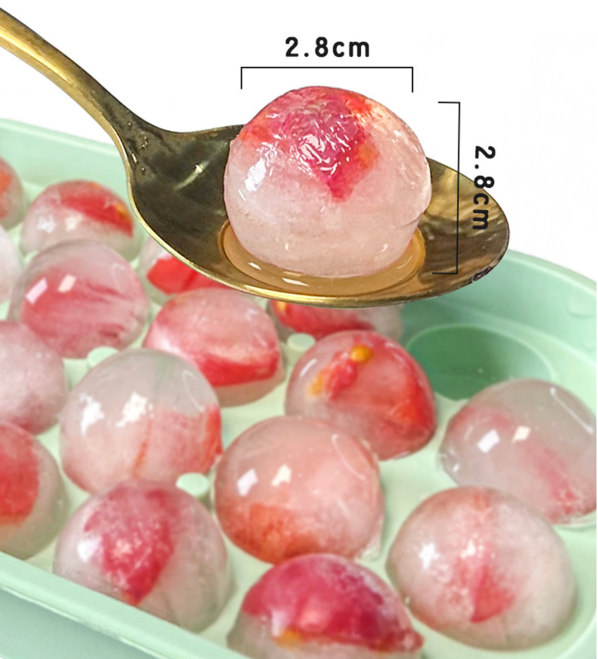 Silicone Ice Molds Fun Shapes  Small Round Ice Cube Tray, Makes 22 Sphere Shape Ice Balls for Chilling Whiskey Cocktails、Candle、Soap
