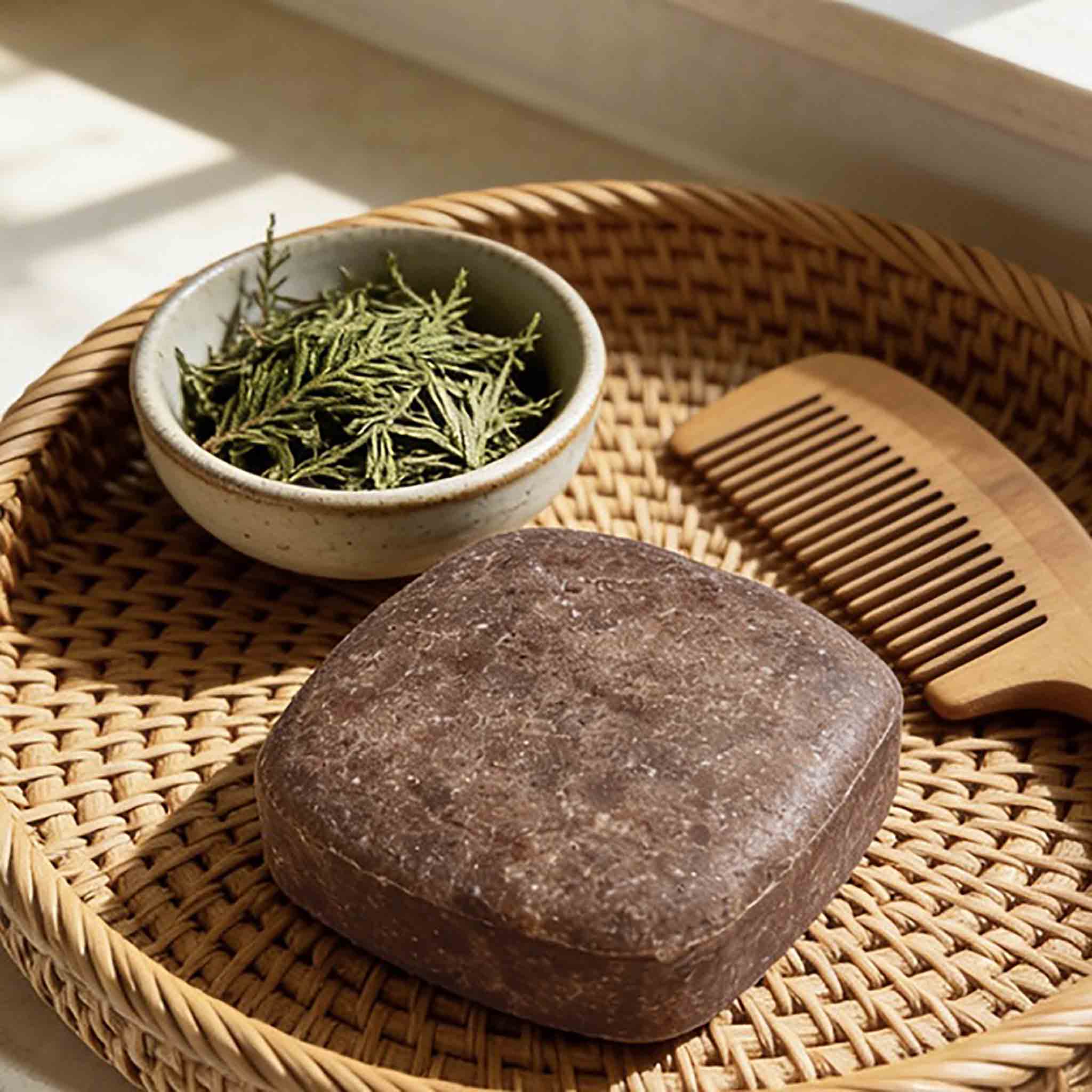 Polygonum & Arborvitae Hair Darkening Shampoo Bar | Anti-Hair Loss
