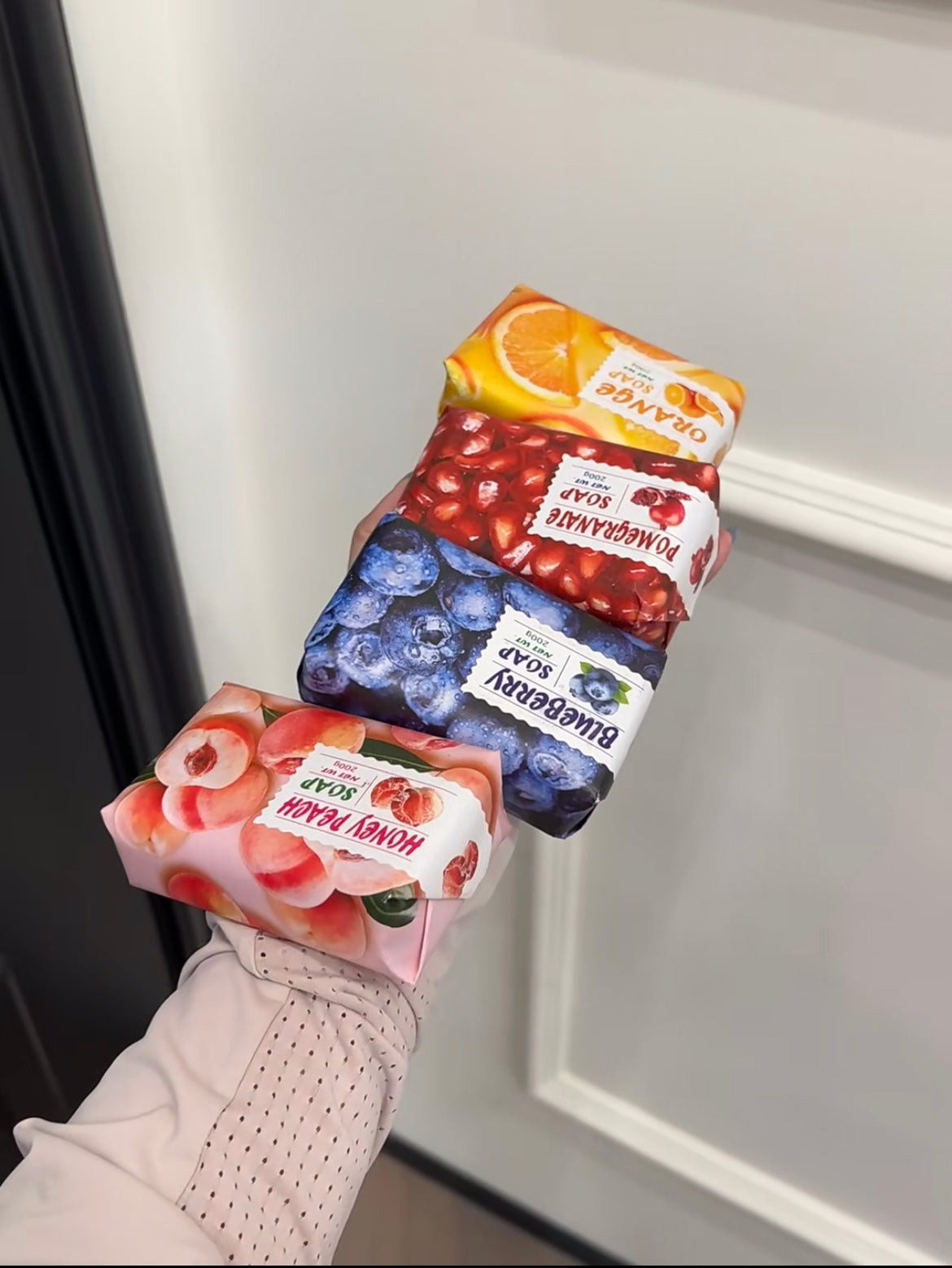 Fruit Fragrance Soap Bar | Long-Lasting Scent Handmade Bath & Face Soap | Peach, Grape, Coconut, Strawberry, Lemon & More