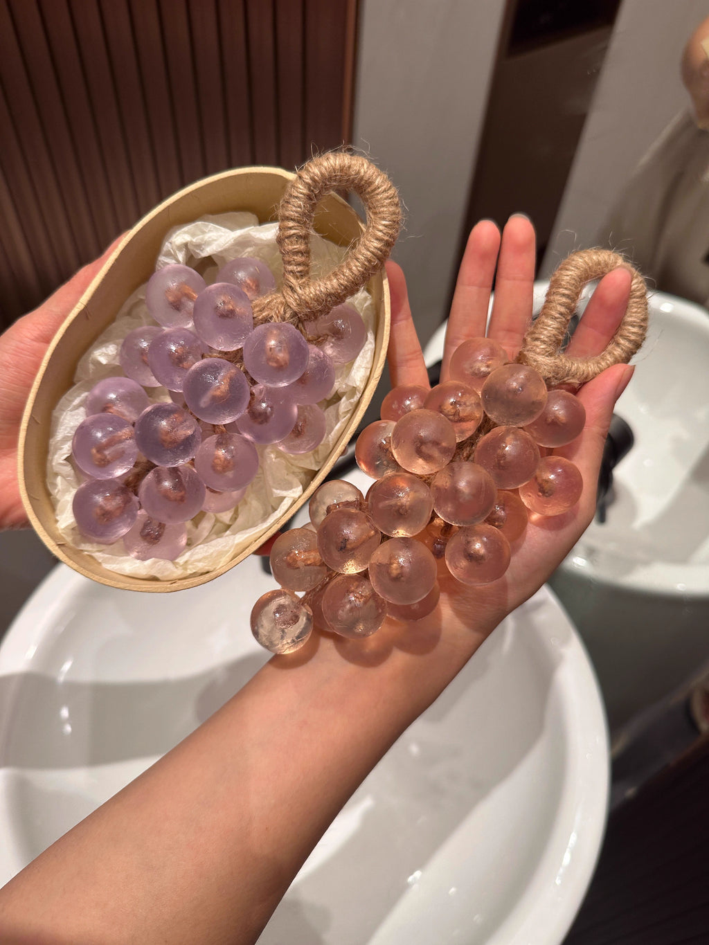 Hanging Grape Cluster Soap|Home Aromatherapy+Handwashing|Natural Essential Oil Handcrafted