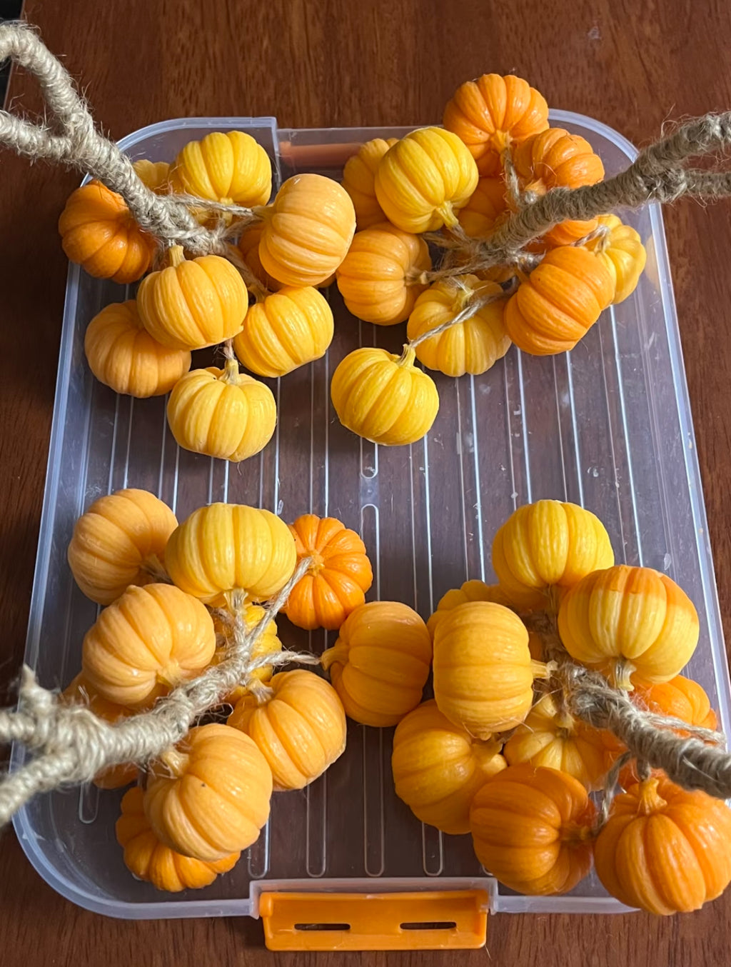 Handmade Pumpkin Soap Strand - 10 PCs Set | Natural Essential Oil Soap Collection | Festive Bathing Gift
