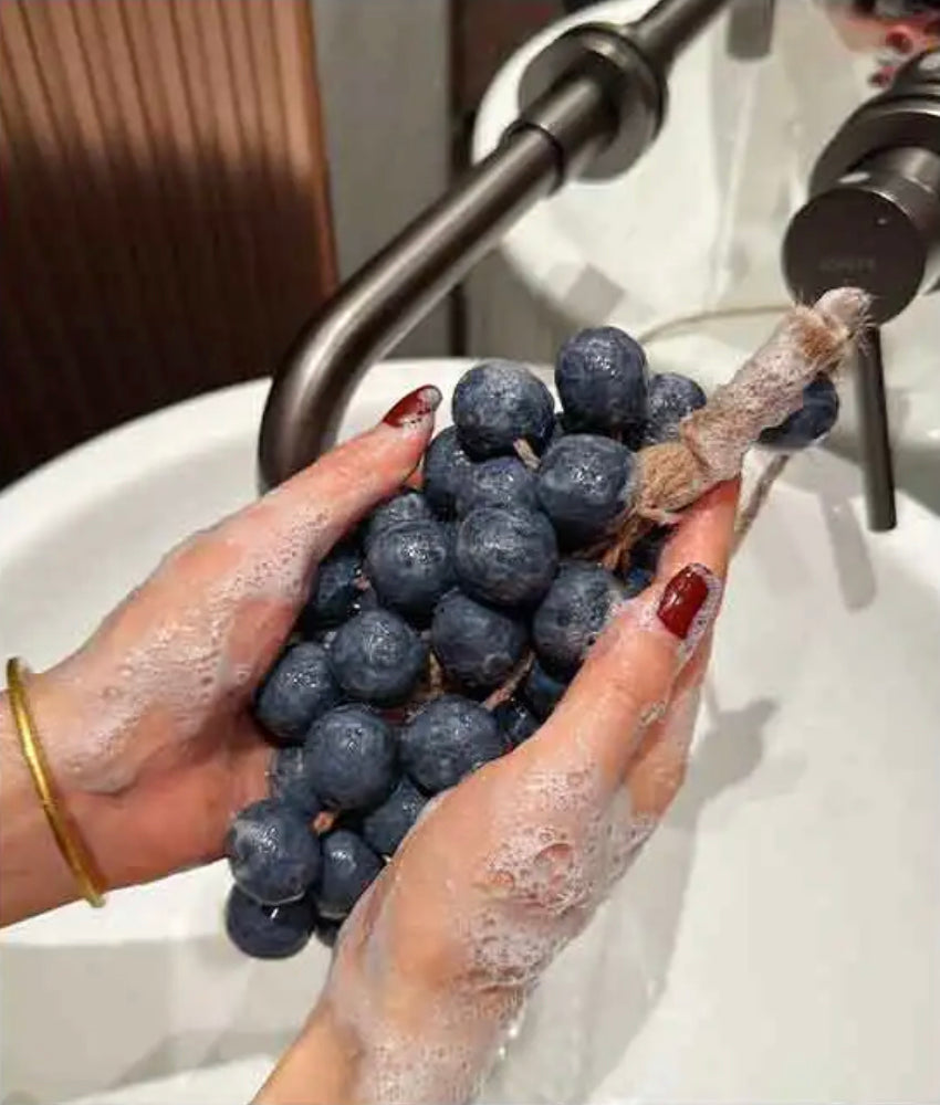 DIY Grape Soap Making Kit - Hand-Rolled Cold Process Soap Craft Set with Grater & Hemp Cord | Create Your Own Grape Cluster Soap at Home