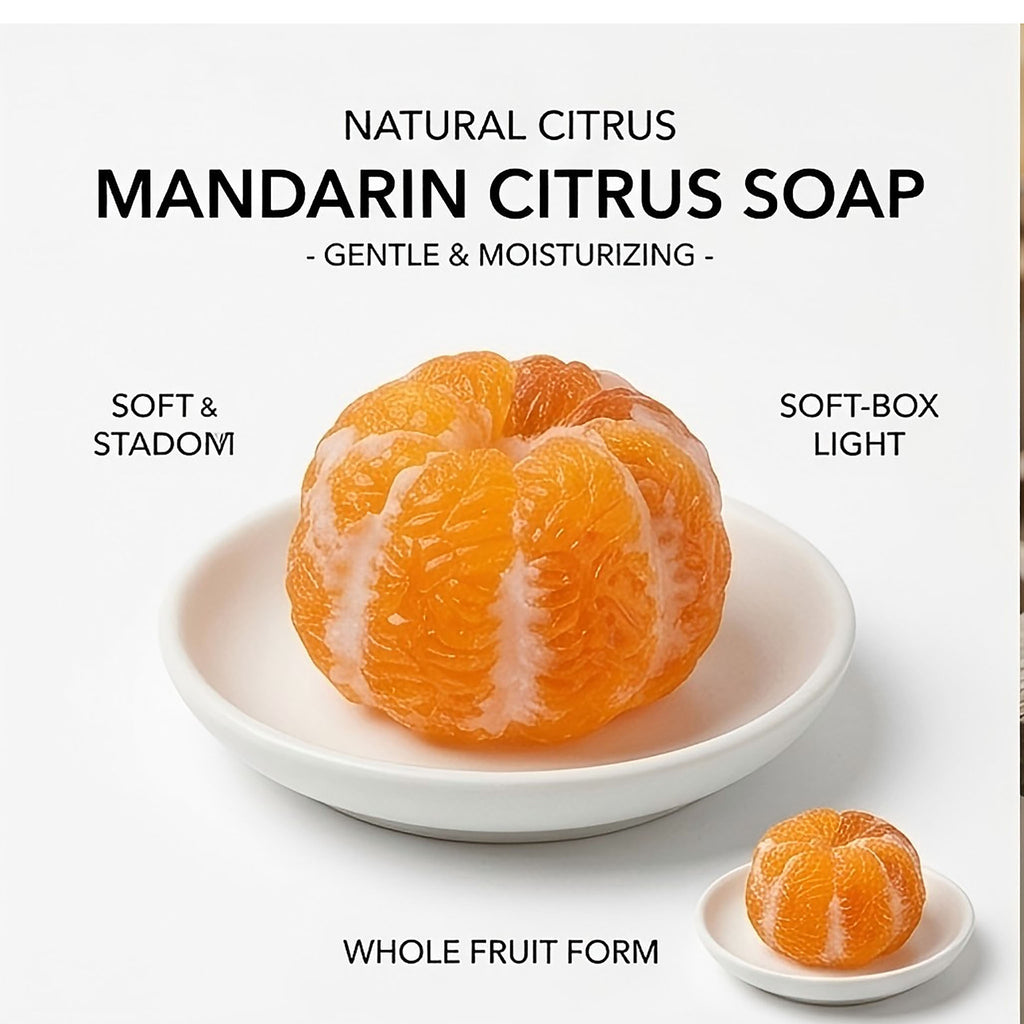 Handmade Orange-Shaped Soap (50g) | Fresh Citrus Scented Gift