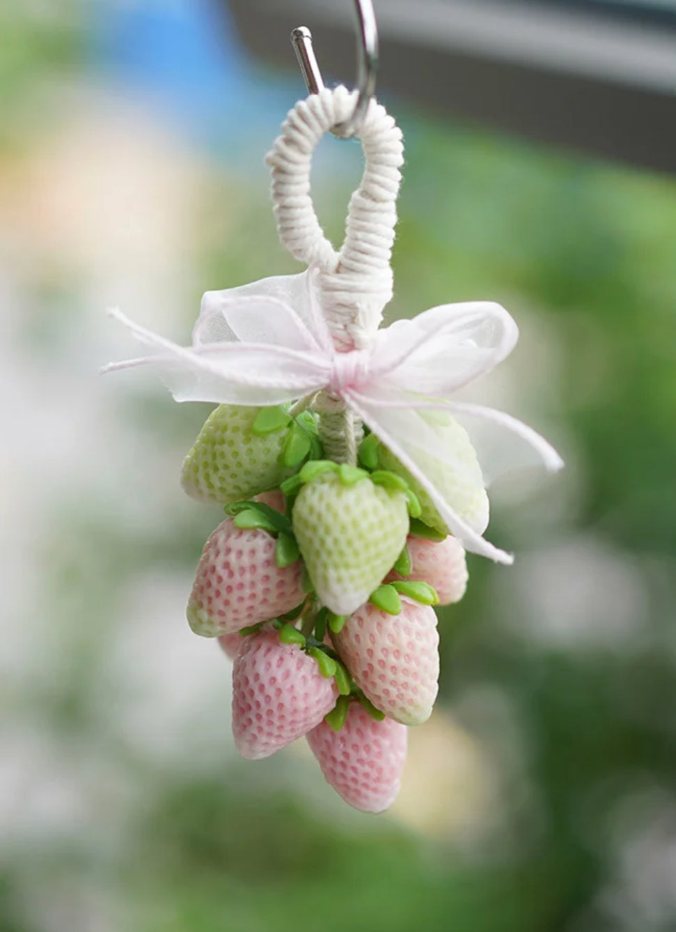 Handmade Cream Strawberry Soap String (12 Pcs) | Sweet Milk Scent