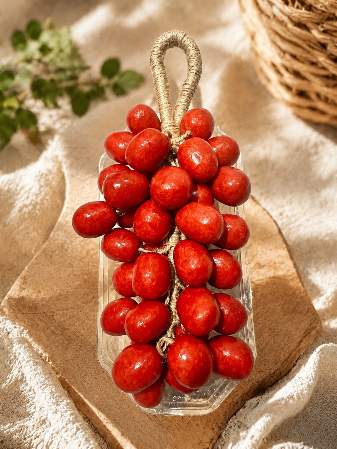 Handmade Grape Soap Bunch – Natural Decorative Soap with Rustic Hemp Rope | Aromatherapy Bath Gift