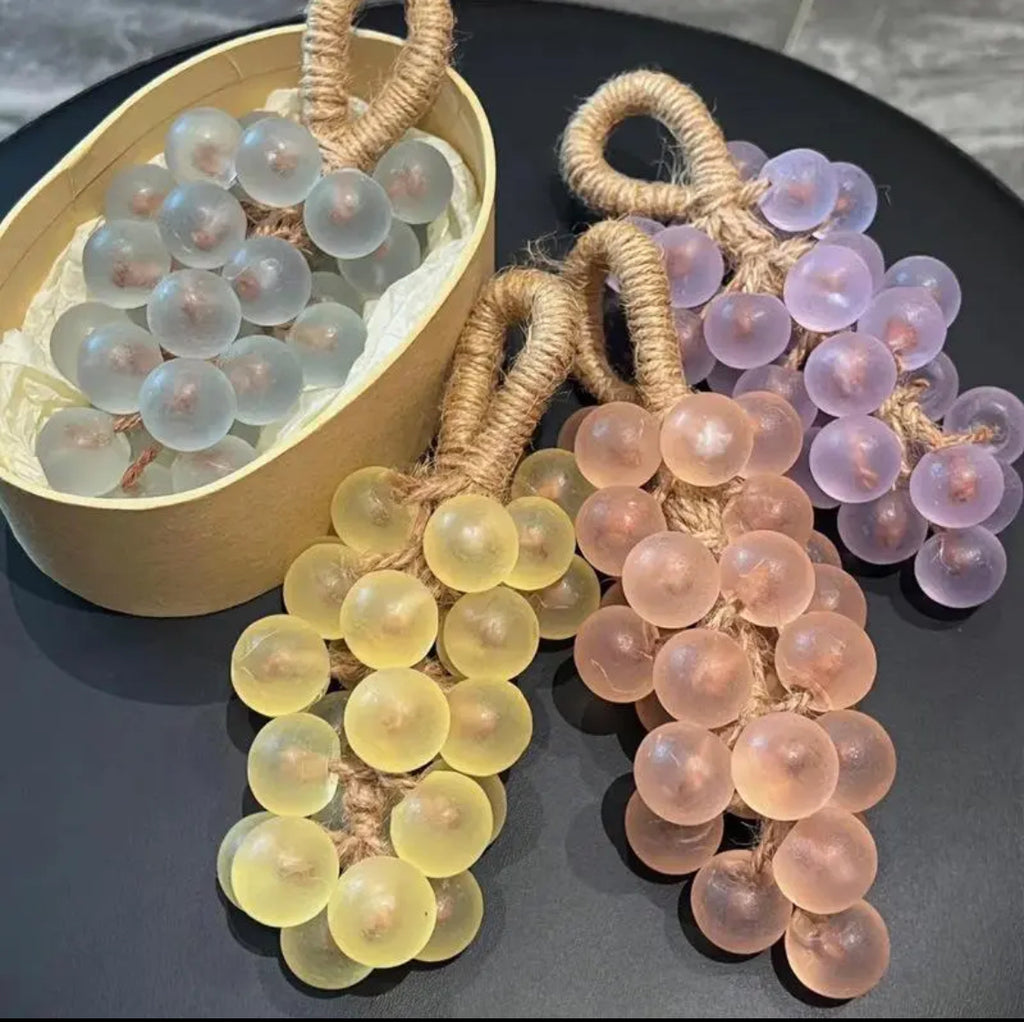 Crystal Grape Cluster Soap – Handmade Fruit-Inspired Artisan Soap Decor & Gift