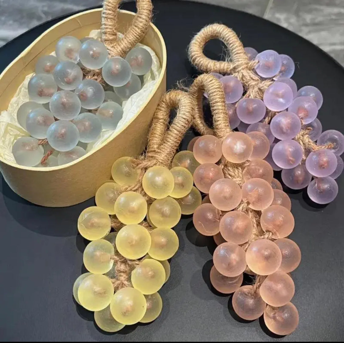 Crystal Grape Cluster Soap – Handmade Fruit-Inspired Artisan Soap Decor & Gift